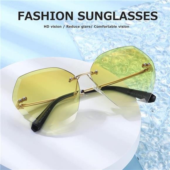 AEVOGUE Sunglasses For Women Oversized Rimless main image 4